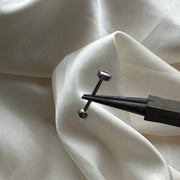 Silver Heart Zungenpiercing