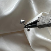 Silver Heart Zungenpiercing