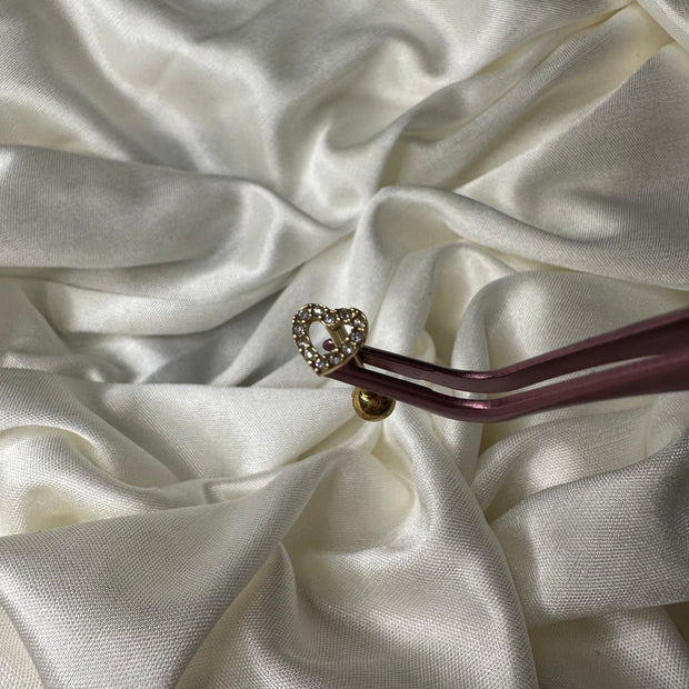 Golden Heart Zungenpiercing