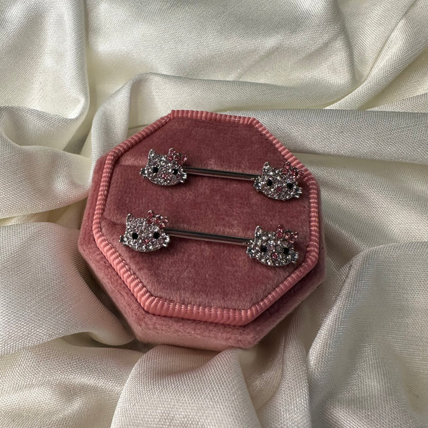 Hello kitty Nippelpiercing