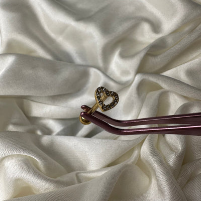 Golden Heart Zungenpiercing