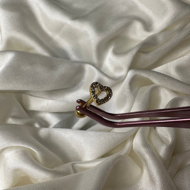 Golden Heart Zungenpiercing