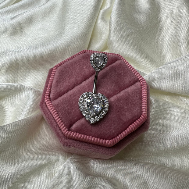 Diamond Heart Bauchnabelpiercing